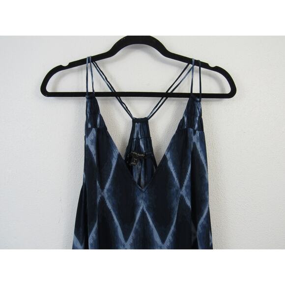 Banana Republic Petite Large Tiered Maxi Dress Blue White Tie Dye Pattern - Picture 6 of 8